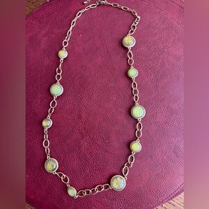 Sparkling Gold and Green Necklace
